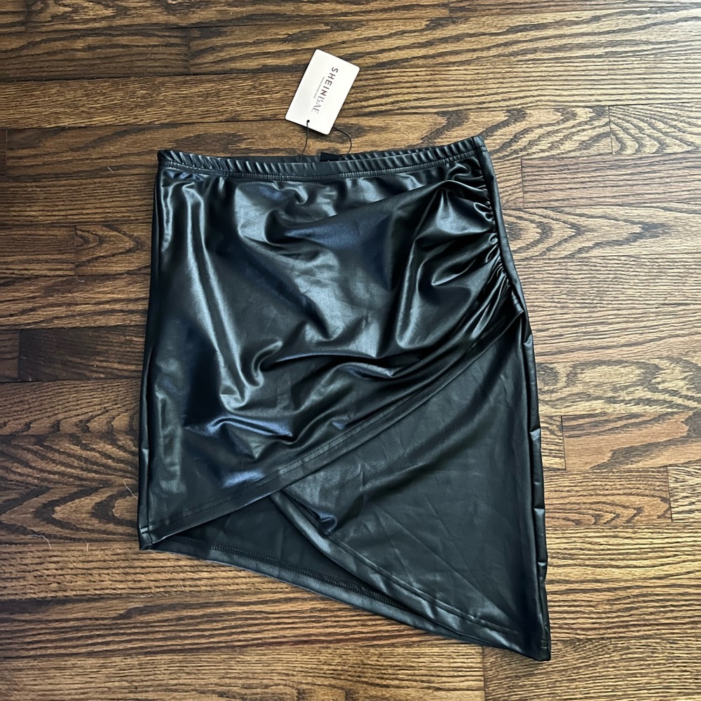 Shein Faux Leather Skirt NWT